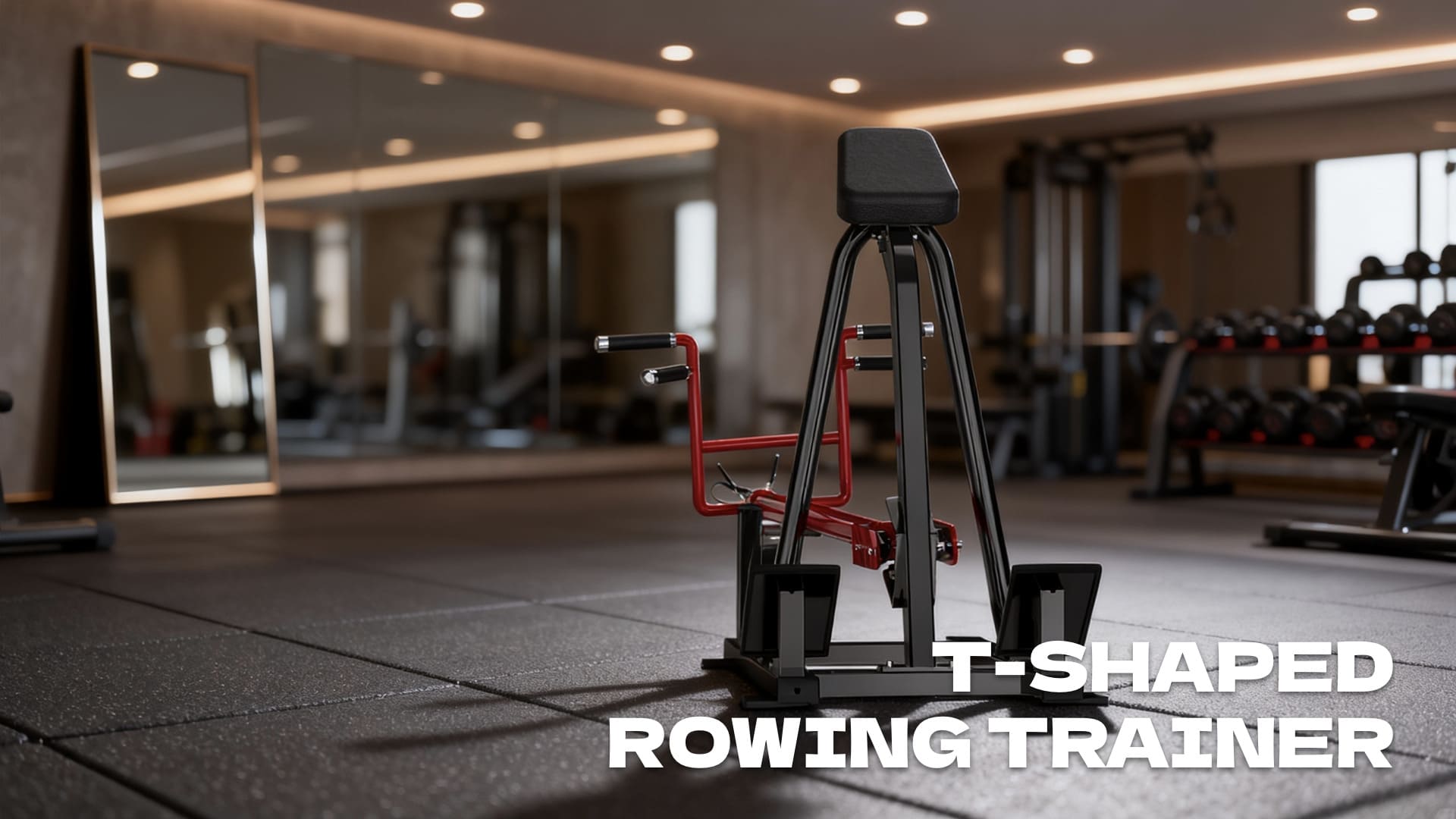 T-shaped rowing trainer