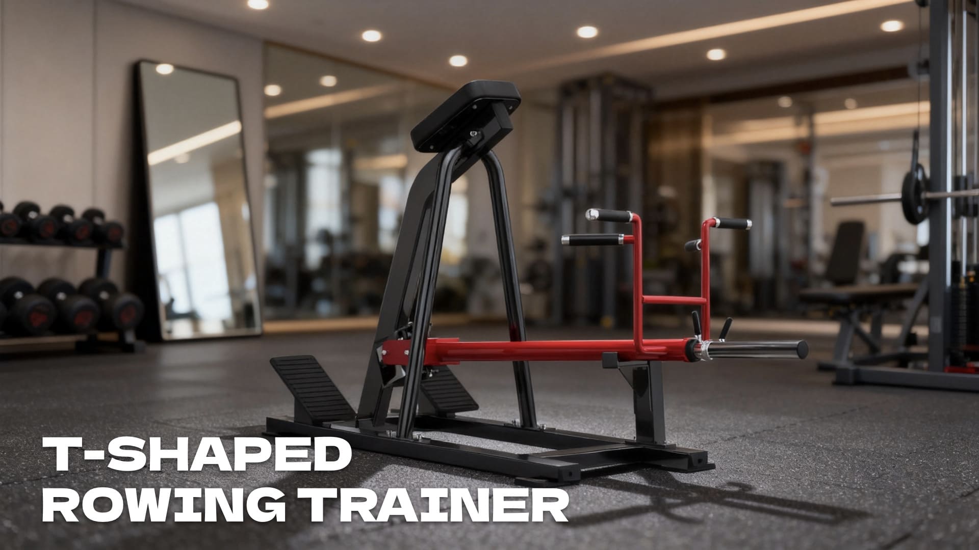 T-shaped rowing trainer