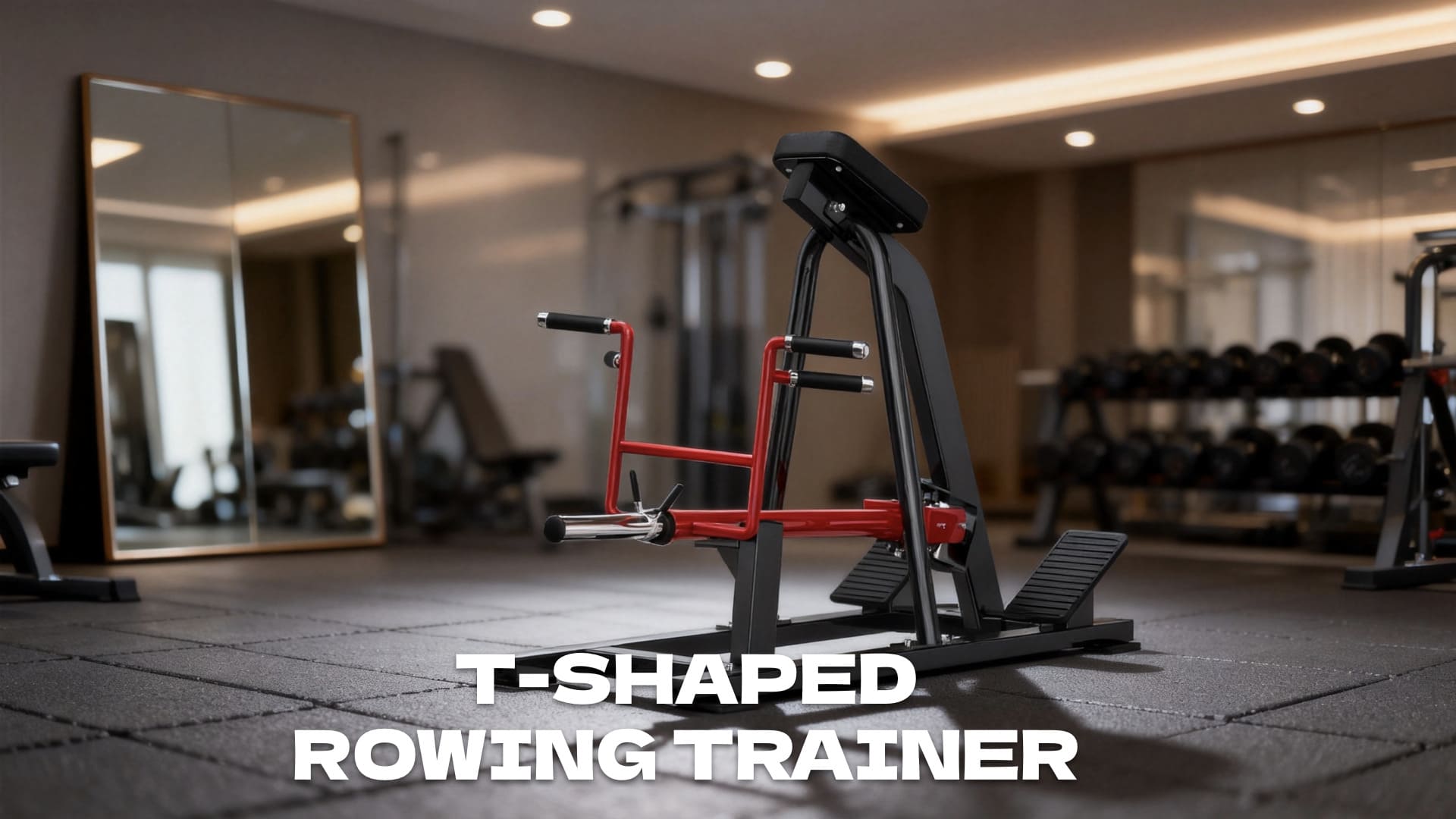 T-shaped rowing trainer