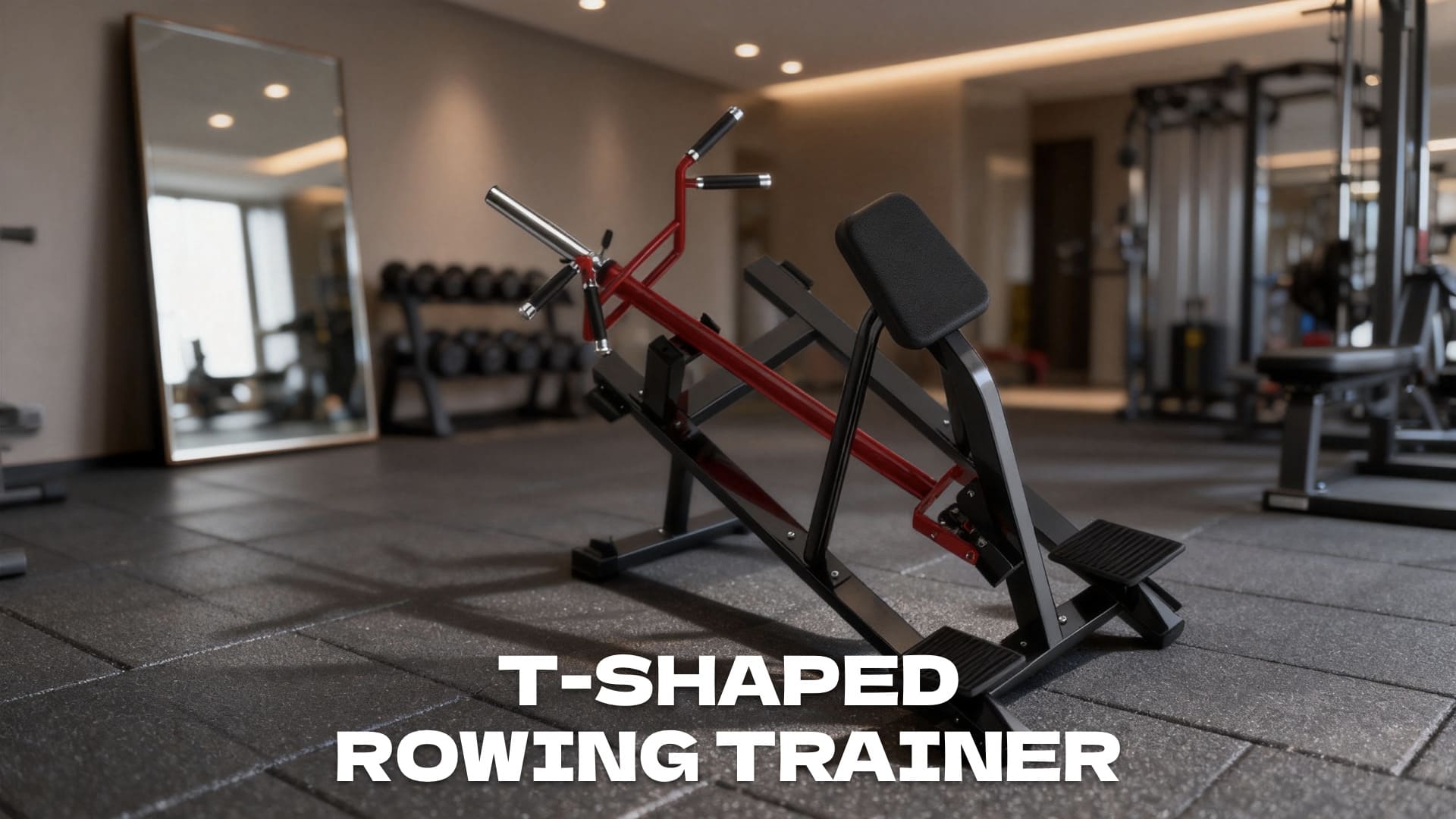 T-shaped rowing trainer